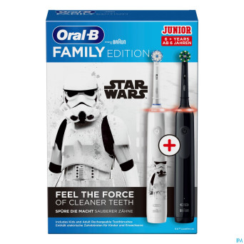 Oral-b family pro3 3000 black+junior 6+ star wars