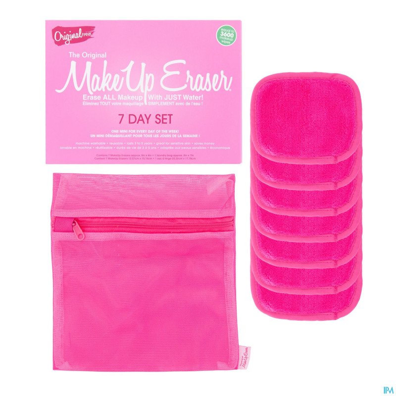 Makeup eraser original mue original pink 7 day set