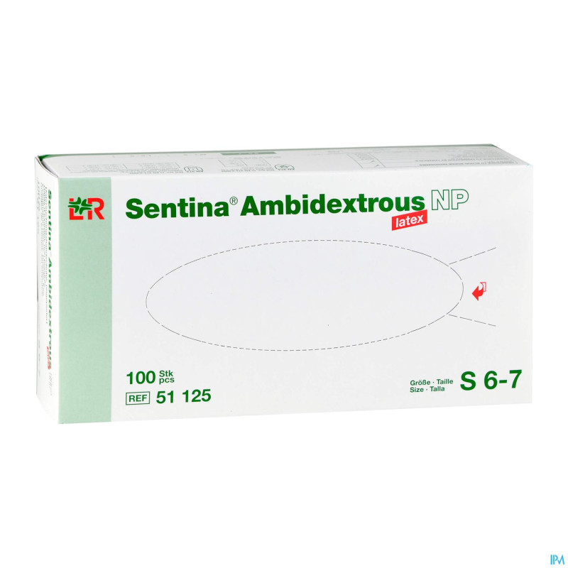 Sentina gants examen ambidextrous np latex  s  100