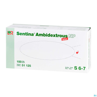Sentina gants examen ambidextrous np latex  s  100