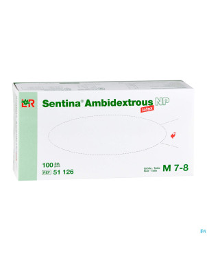 Sentina gants examen ambidextrous np latex  m  100