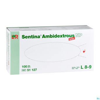 Sentina gants examen ambidextrous np latex  l  100