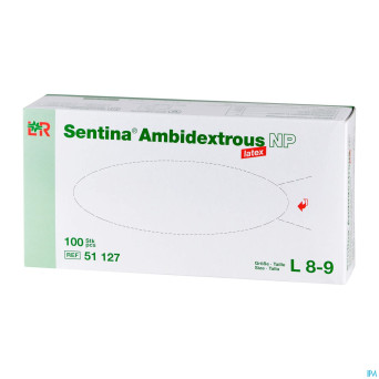 Sentina gants examen ambidextrous np latex  l  100