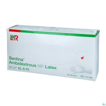 Sentina gants examen ambidextrous np latex xl   90