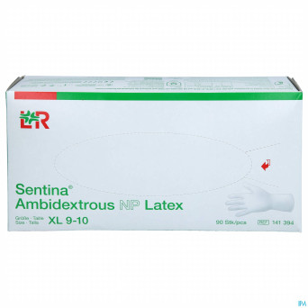 Sentina gants examen ambidextrous np latex xl   90
