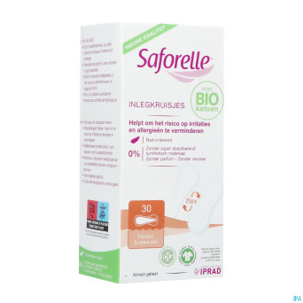 Saforelle coton protect protege slips nouv.qual.30
