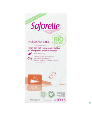 Saforelle coton protect protege slips nouv.qual.30