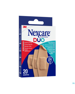 Nexcare 3m duo pansement assortiment 20