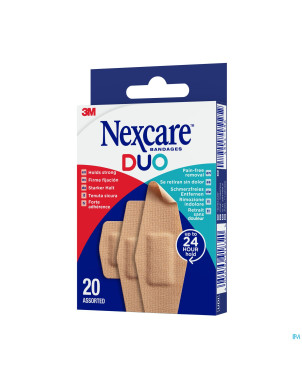 Nexcare 3m duo pansement assortiment 20