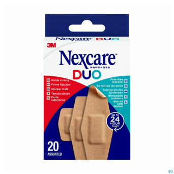 Nexcare 3m duo pansement assortiment 20