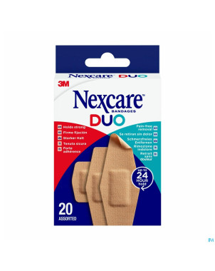 Nexcare 3m duo pansement assortiment 20