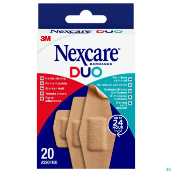 Nexcare 3m duo pansement assortiment 20