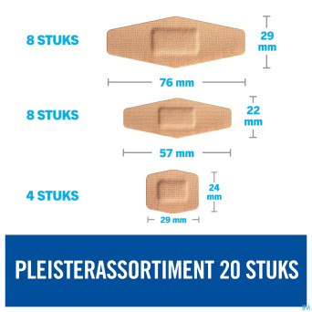 Nexcare 3m duo pansement assortiment 20