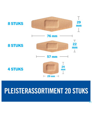 Nexcare 3m duo pansement assortiment 20