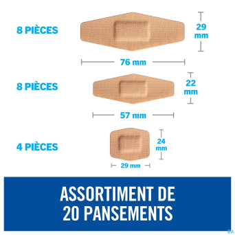 Nexcare 3m duo pansement assortiment 20
