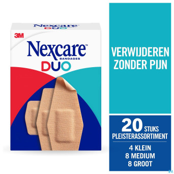 Nexcare 3m duo pansement assortiment 20