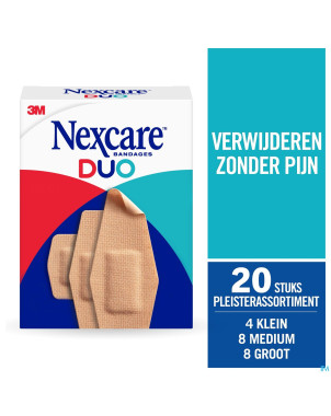 Nexcare 3m duo pansement assortiment 20
