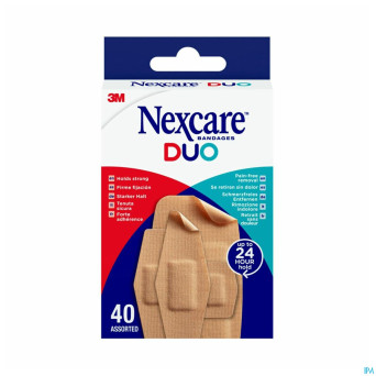 Nexcare 3m duo pansement assortiment 40