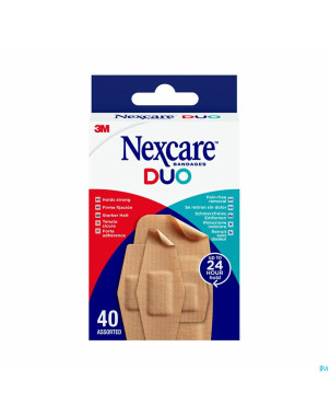 Nexcare 3m duo pansement assortiment 40