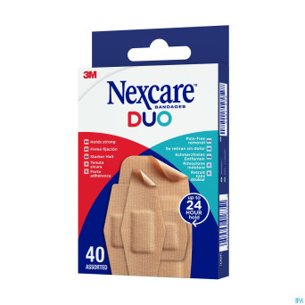 Nexcare 3m duo pansement assortiment 40
