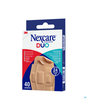 Nexcare 3m duo pansement assortiment 40