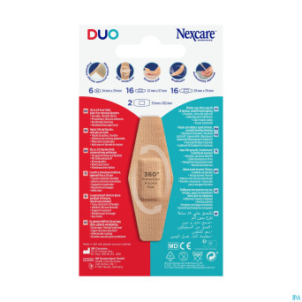 Nexcare 3m duo pansement assortiment 40
