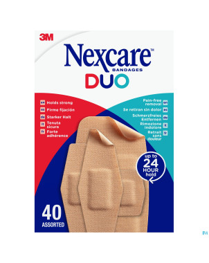 Nexcare 3m duo pansement assortiment 40