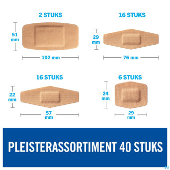 Nexcare 3m duo pansement assortiment 40