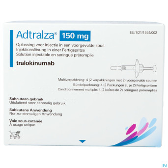 Adtralza 150mg sol inj ser prer.  4 x 1ml 150mg/ml