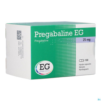 Pregabaline eg  25mg caps dur   blist. 100 x  25mg