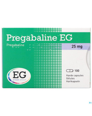 Pregabaline eg  25mg caps dur   blist. 100 x  25mg