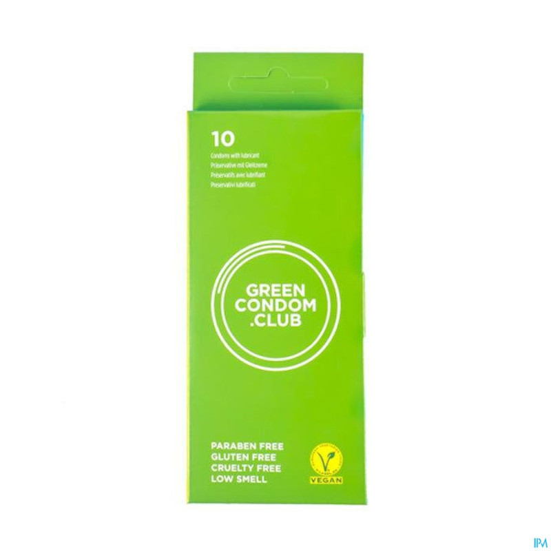 Green condom preservatifs vegan 10