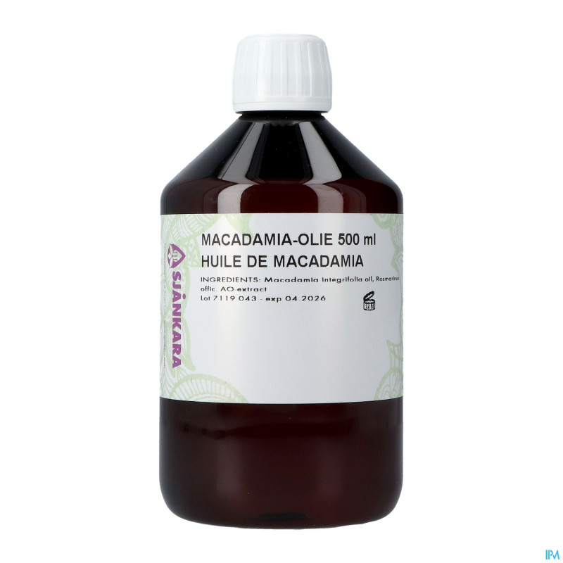 Sjankara macadamia huile vegetale 500ml