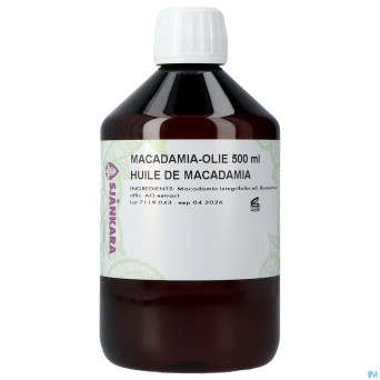 Sjankara macadamia huile vegetale 500ml