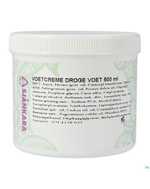 Sjankara creme pieds secs 500ml