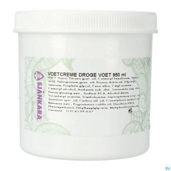 Sjankara creme pieds secs 950ml