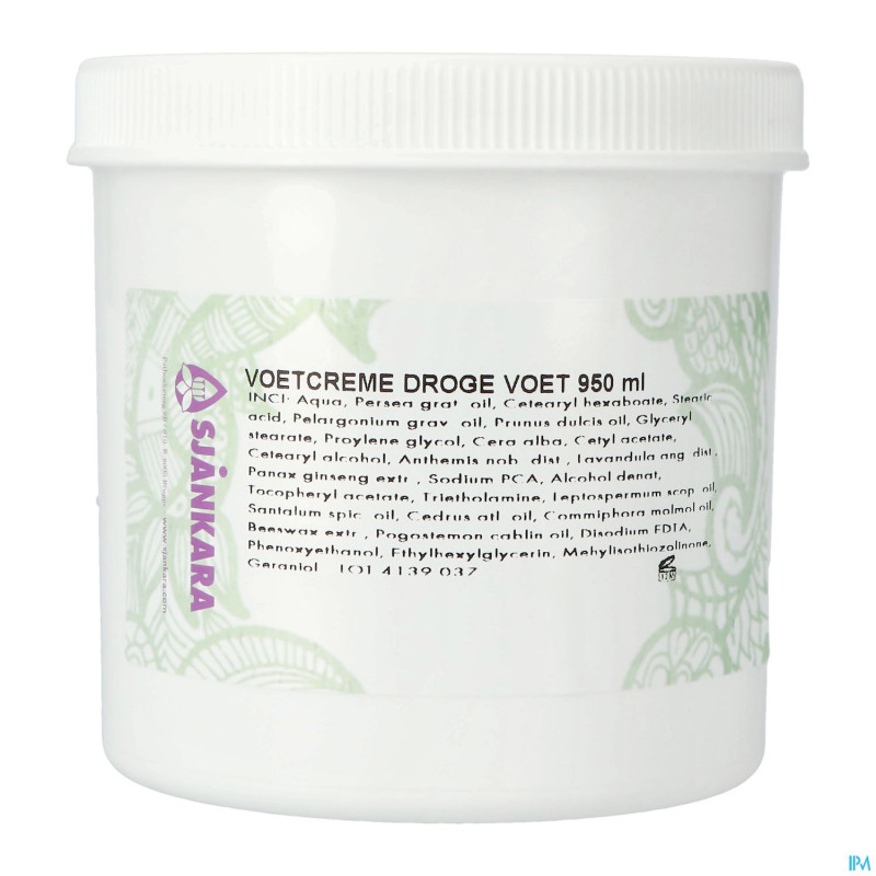 Sjankara creme pieds secs 950ml