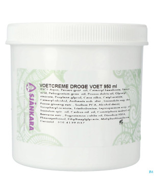 Sjankara creme pieds secs 950ml