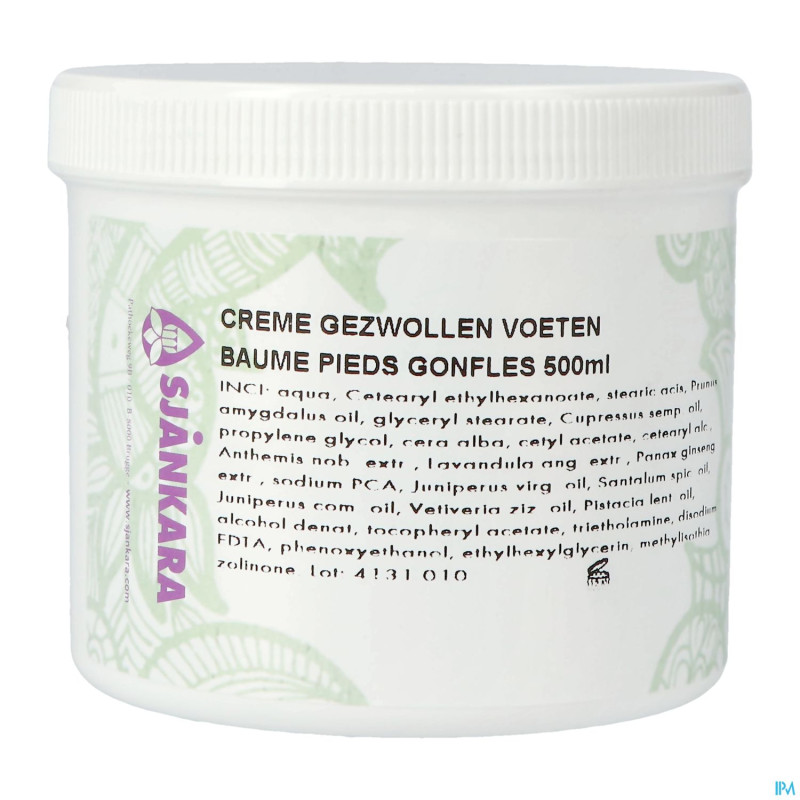 Sjankara creme pieds gonfles 500ml