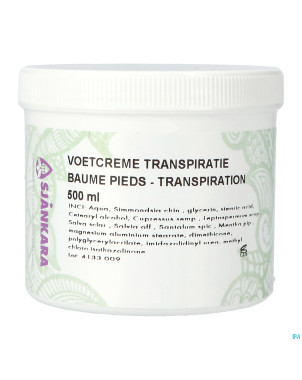 Sjankara creme pieds transpiration 500ml