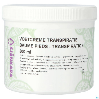 Sjankara creme pieds transpiration 500ml