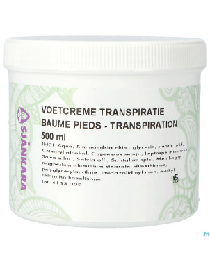 Sjankara creme pieds transpiration 500ml