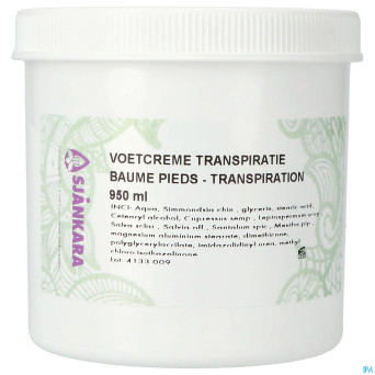 Sjankara creme pieds transpiration 950ml