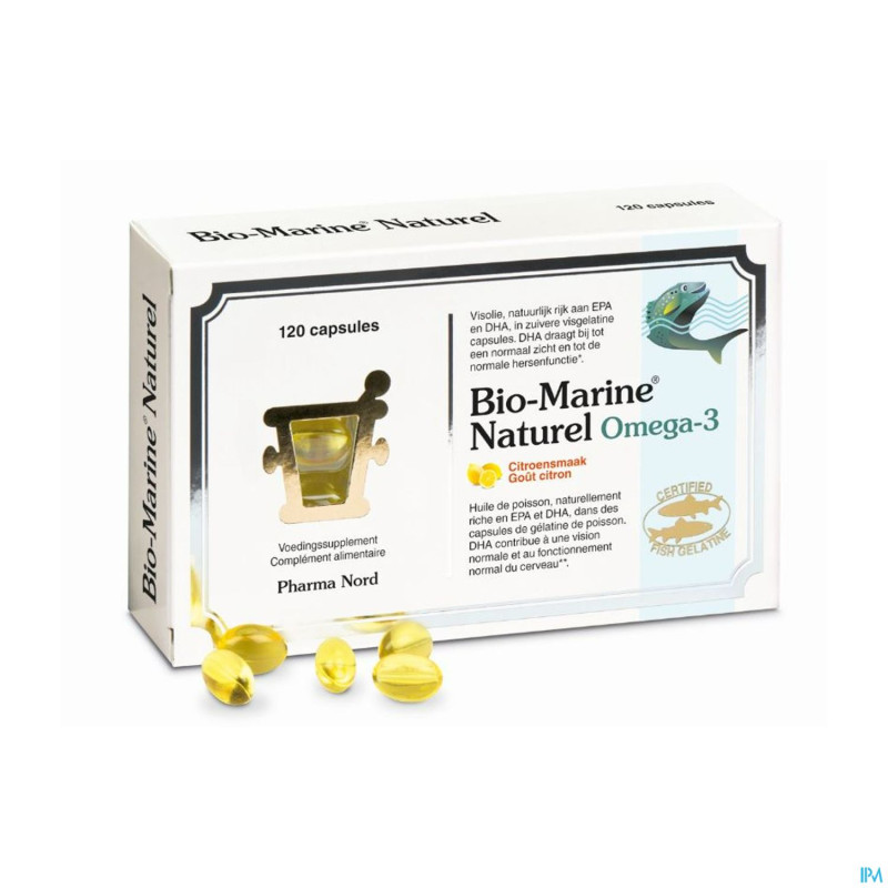 Bio-marine naturel citron    caps 120x500mg