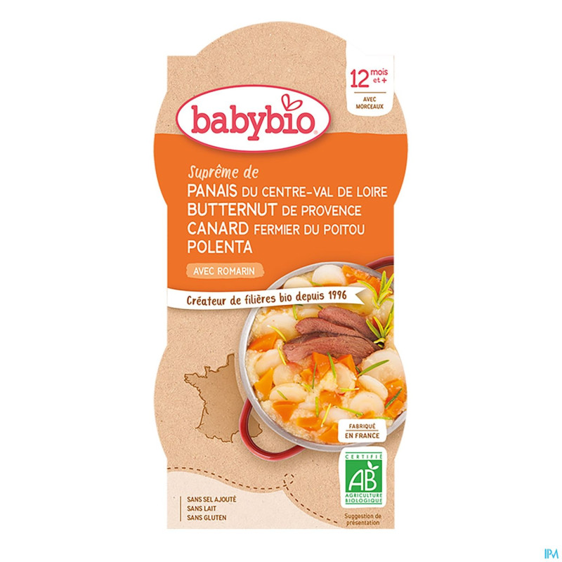 Babybio mon ptit plat panais carotte polenta  230g