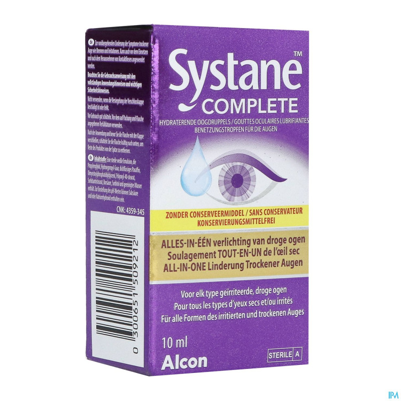 Systane complete sans conservateur    fl 10ml