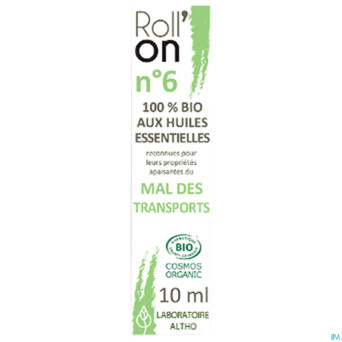 Altho roll on 6 huile ess. mal transports 10ml