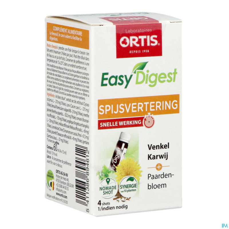 Ortis easy digest    shots 4x15ml