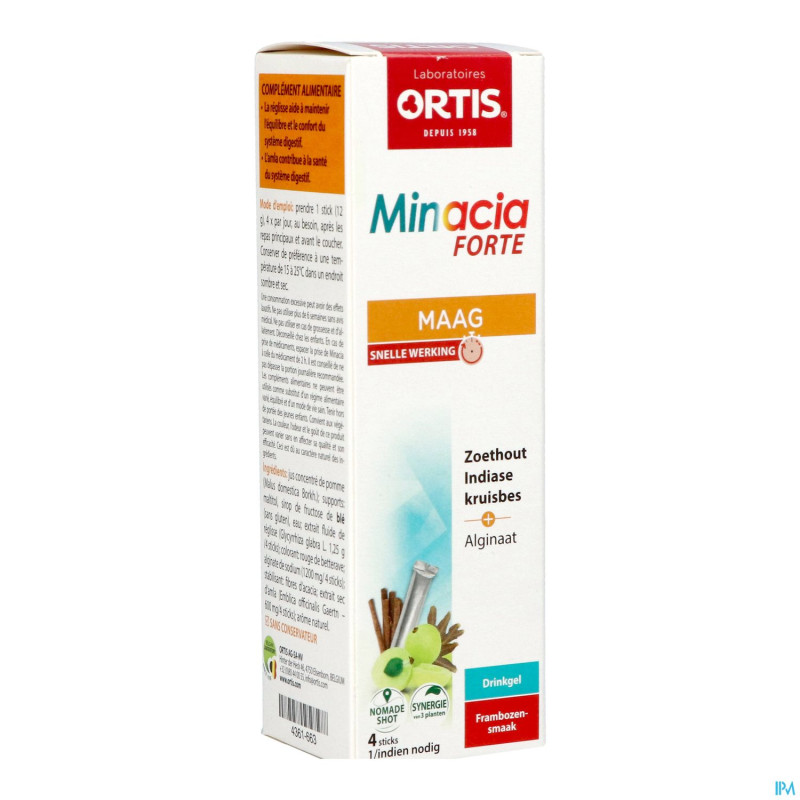 Ortis minacia forte gel stick    shots 4x12g