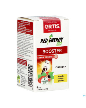 Ortis red energy citron gingembre bio shots 4x15ml